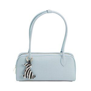 ISADORA Cielo Made In Italy Leather East West Satchel With Dog Charm